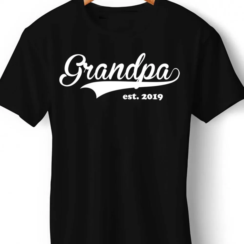 

Grandpa Est 2022 Gift T-shirts Grandpa To Be Baby Announcement Tees& Tops Graphic Tshirt Funny Casual Tops