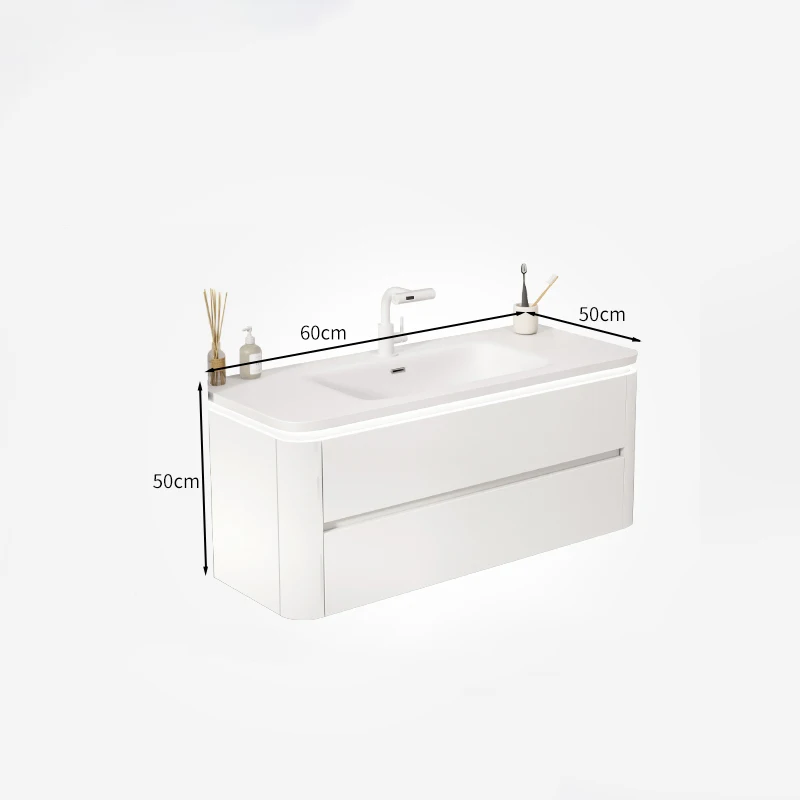 Bathroom Cabinet With Mirror Sink Vanity Plywood Slab Basin Floor-standing For Countertop High Quality Bathroom Cabinet