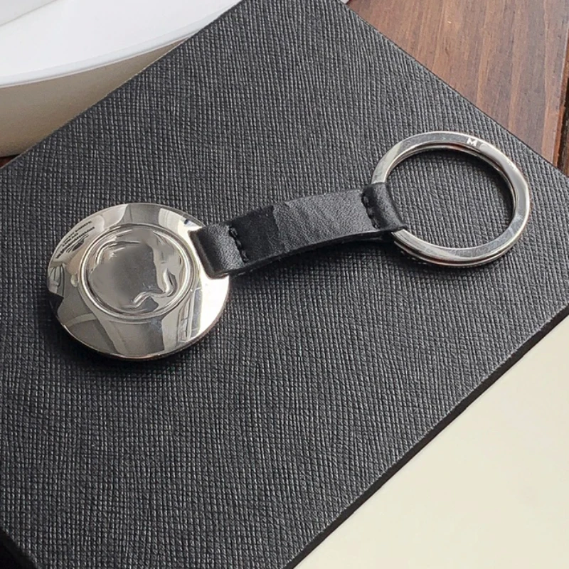 LJ2 MB Keychain Leather And Steel Business Gift For Men With Dust Bag