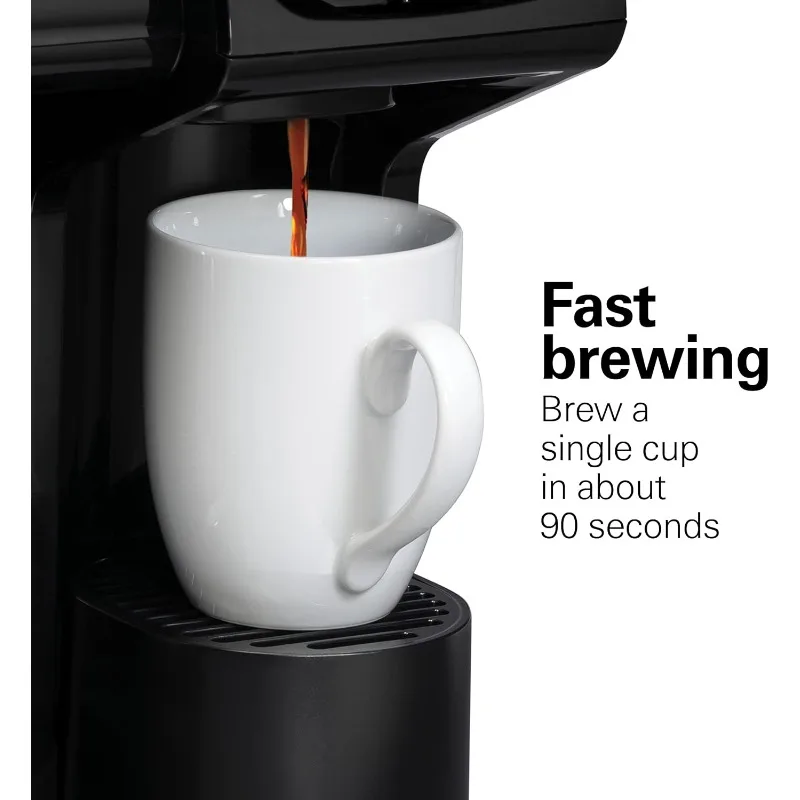 Hamilton Beach 49911 FlexBrew Trio 2-Way Coffee Maker, Single Serve & Full 12c Carafe, Black, FastBrew, Removable Reservoir 5