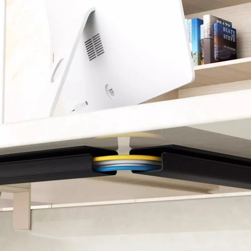 PVC Waterproof Cable Management Accessories J Channel Desk Cable Organizer Wiring Ducts Protecter Under Desk Tv Background
