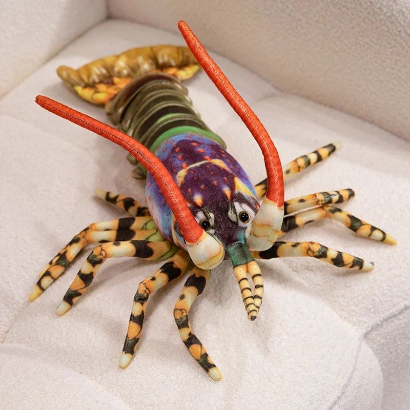 Lifelike Colorful Lobster Plush Toy Stuffed Throw Pillow Creative Home Decor Funny Christmas Gift Vivid Design