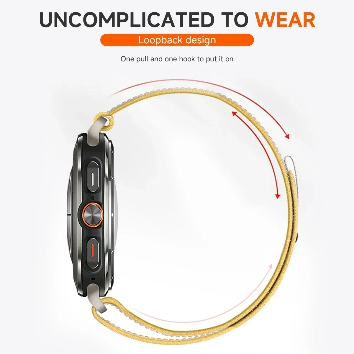 Nylon Trail Loop Sports Strap for Samsung Galaxy Watch Ultra - Seamless Fit Watchband