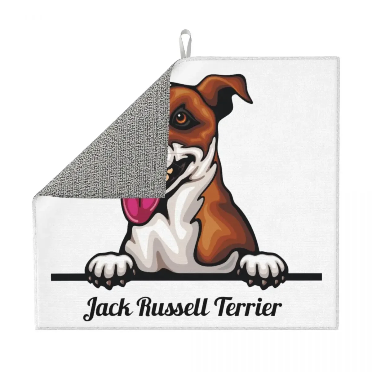 Tappetini Per Asciugare I Piatti Personalizzati Quick Dry Peeking Dog Jack Russell Terrier Tappetini Assorbenti Per Scolapiatti In Microfibra Per Cont