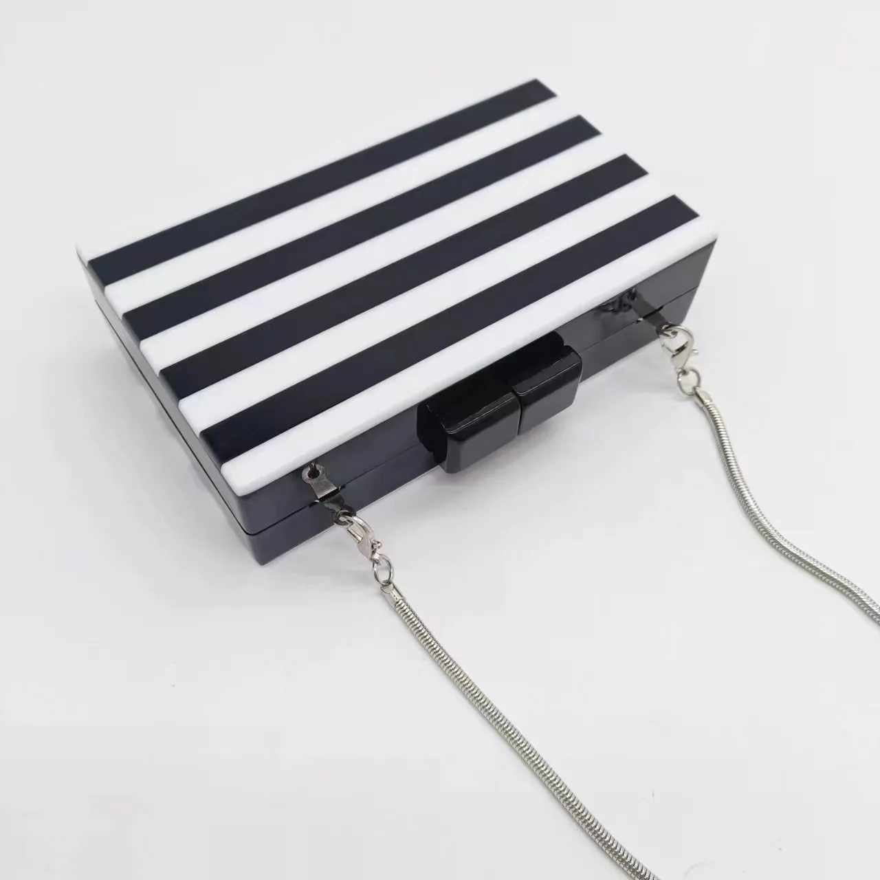 

Women's Bag 2023 Trend Striped Acrylic Evening Clutch Bags Ladies Chain Shoulder Purses Handbags Crossbody Bag Bride Dinner Bag