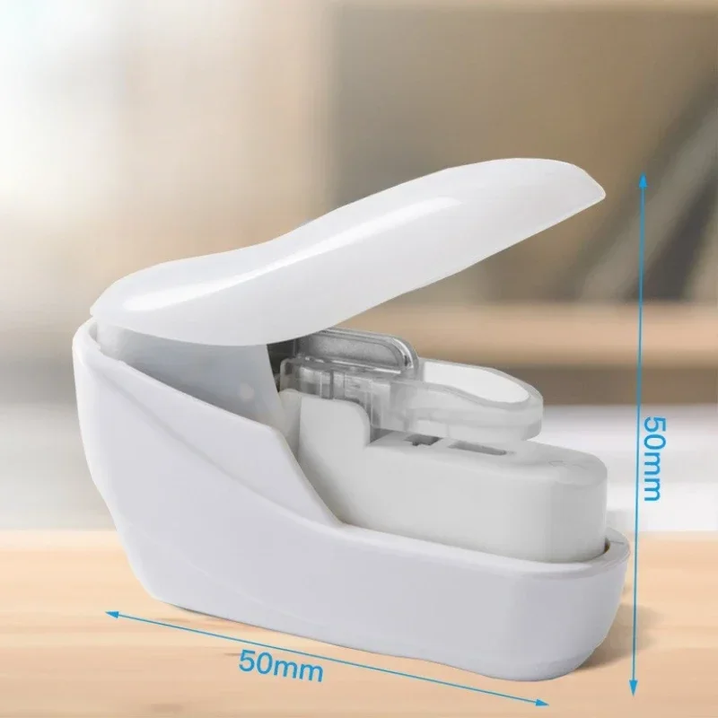 Mini No Nails Easy Effortless Stapler book Stapling Stapler Without Staple Office Binding Supplies School Supplies mini stapler set