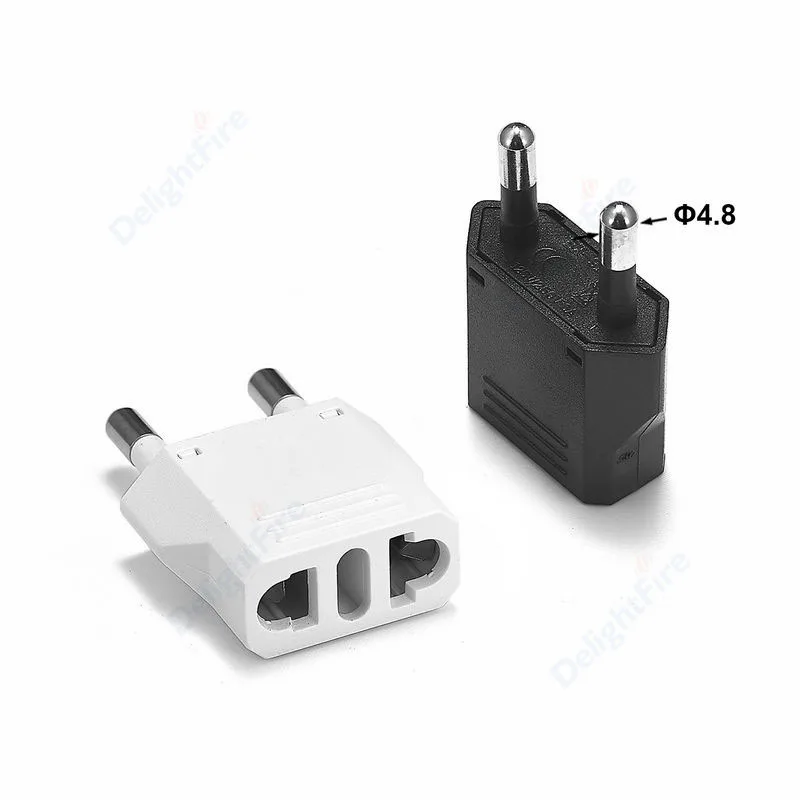 

4.8mm US AU IT To EU KR Power Adapter 2 Pin European Euro Europe KR Travel Plug Adapter Outlet AC Converter Electrical Socket CE