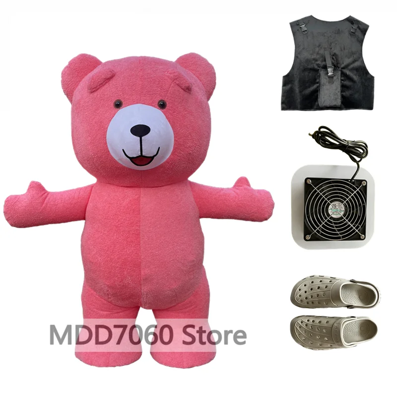 thumbnail image 1 of Disfraz inflable de mascota oso polar de 2 m/2,6 m/3 m, muñeco de peluche gigante, panda para cosplay, 1 of 5
