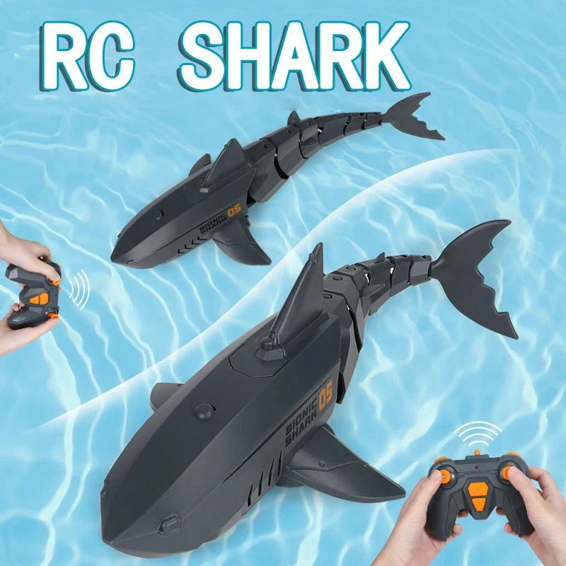 Télécommande Requin Jouet Robots Rc Animaux Électriques Requins Été Piscine  Eau Voitures Navire Poisson Enfants Enfants Jouet