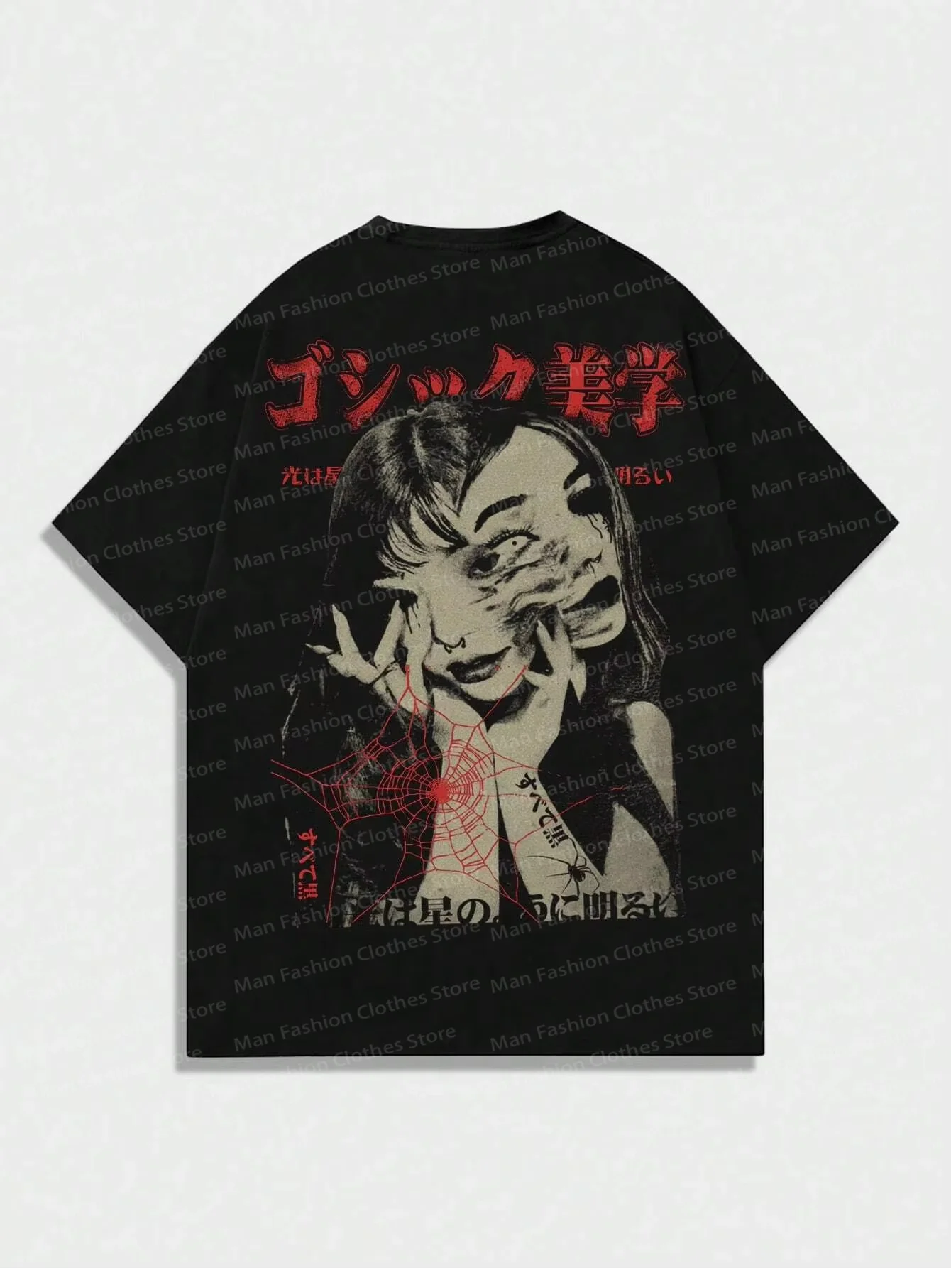 Japan Anime Graphic Cotton T-shirt Unisex Men Women Luxury Fashion Brand Top Casual Short Sleeve Streetwear Tee All Size 2