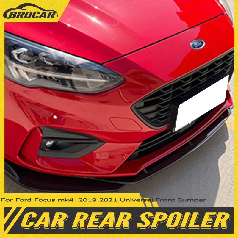 Per Ford Focus Mk4 St/St-Line 2019 2020 2021 Paraurti Anteriore Universale Lip Spoiler Protector Paraurti Separatore Gonna Body Kit 3 Pezzi