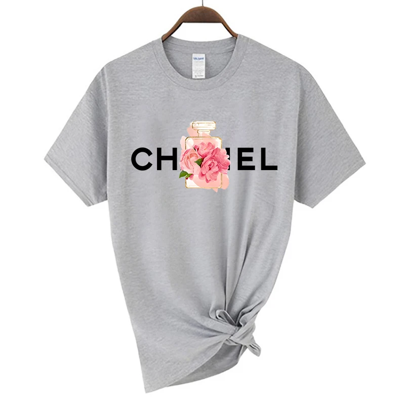 thumbnail image 1 of Camiseta de algodón para mujer, camiseta de manga corta transpirable, ropa Y2K para mujer, estilo Harajuku, Top básico de diseño con cuello redondo, 1 of 5