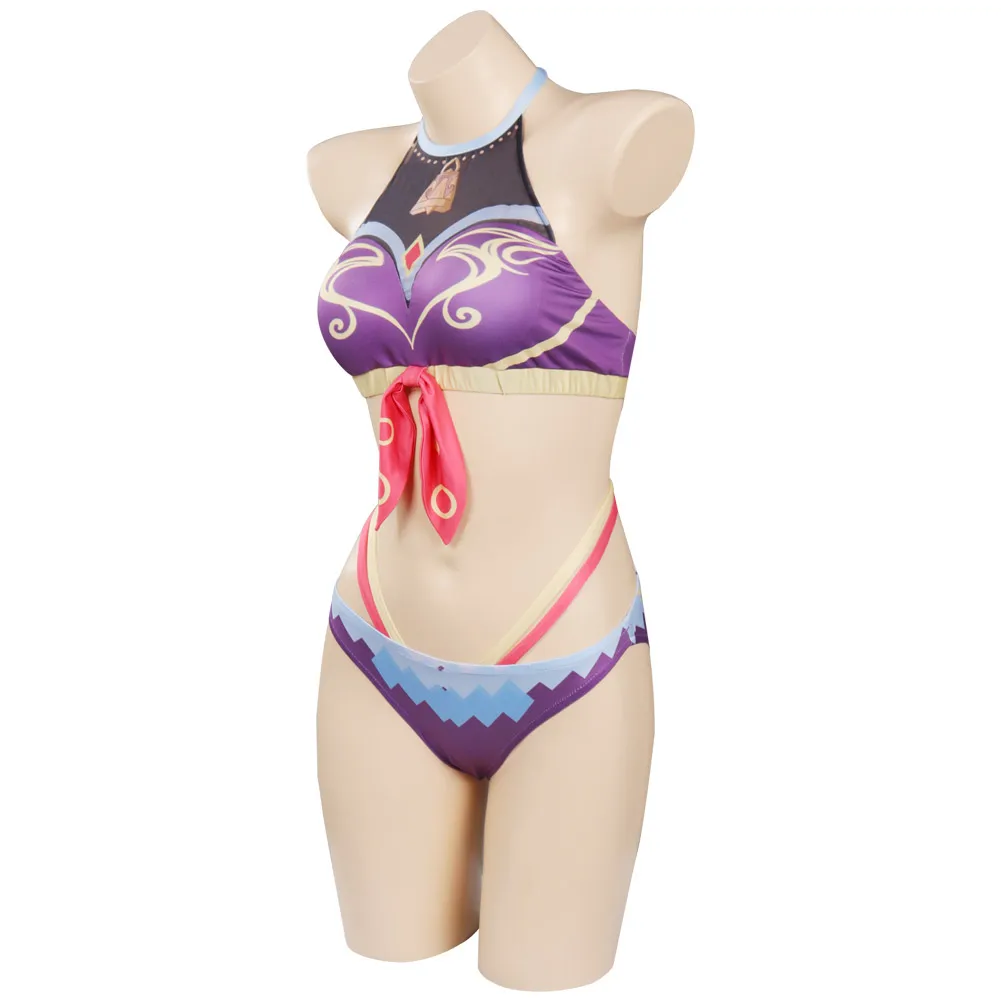 Genshin Impact Ganyu Swimsuit Cosplay Costume Jumpsuit Cloak Outfits