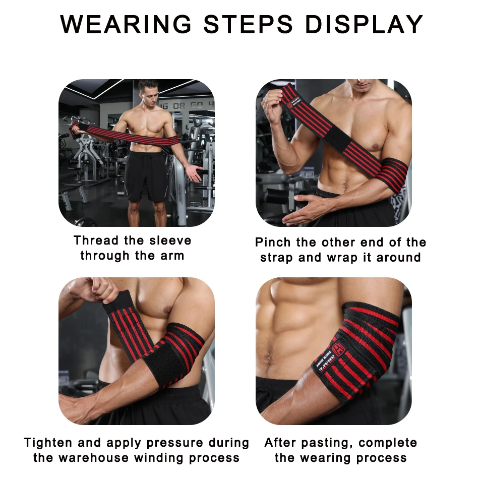 WOSWEIR-Elbow Pad Protection Professional Gym Fitness Equipment Weightlifting Men's Elastic Pressurized Brace Elbow Support elbow brace elbow strap elbow pads