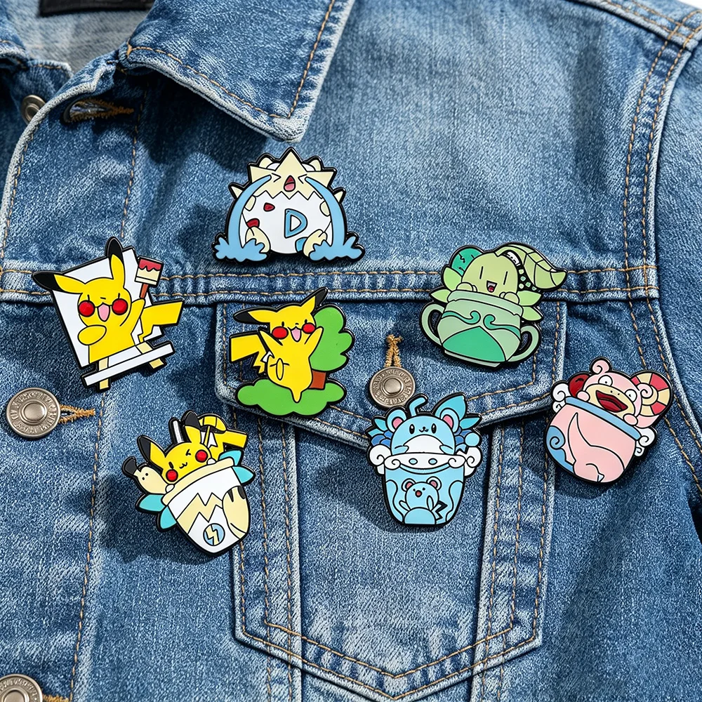 Charming Cartoon Character Enamel Lapel Pins - Aesthetic Accessories