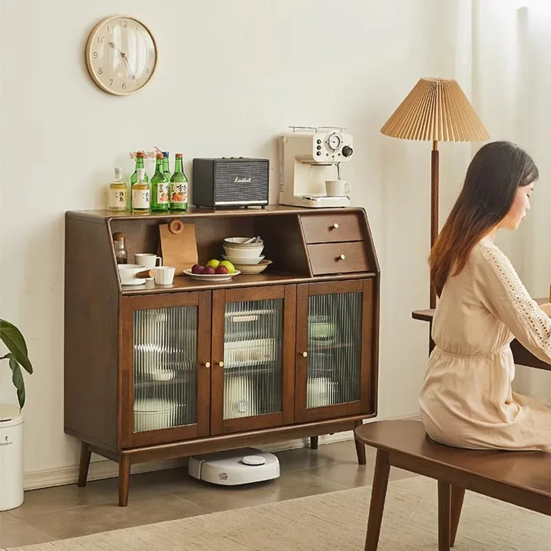 Side Board Cabinet Sideboard Kitchen Table Storage & Organization Multifunctional Furniture Complete Coffee Bar Auxiliary Mobile