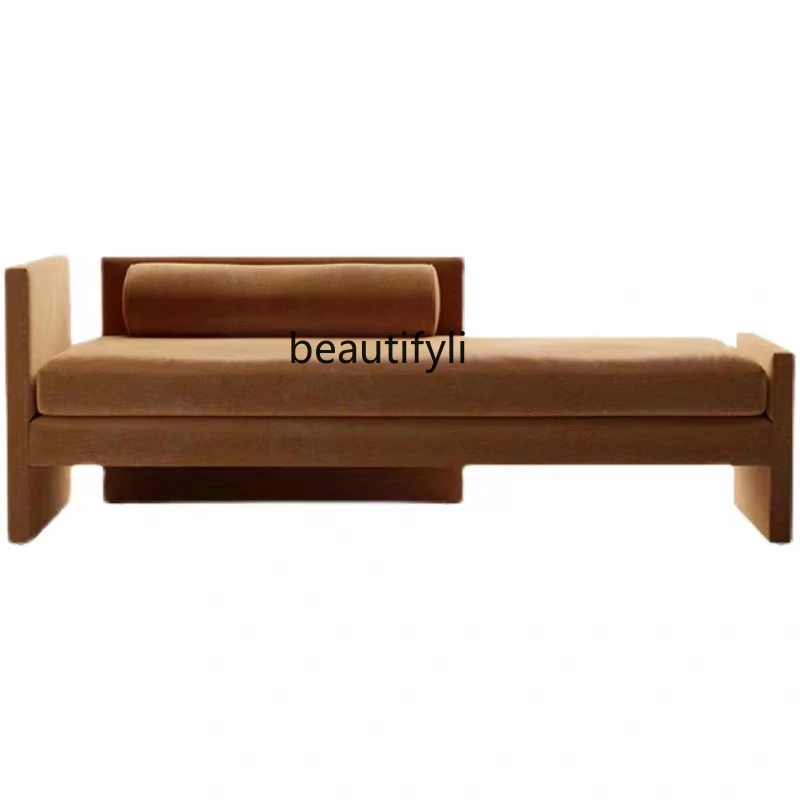 

Nordic Minimalism Light Luxury Sofa Small Apartment Living Room Study Hotel Bedroom Chaise Longue Creative Bed End Stool