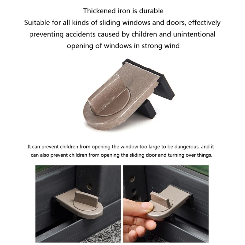 Aluminum Alloy Sliding Door and Window Safety Lock Anti-theft Lock Buckle