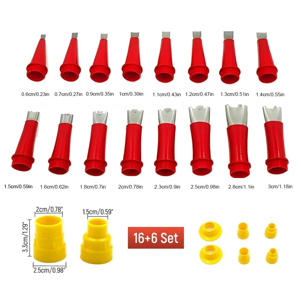 22PCS Stainless Steel Caulking Finisher with Rubber Base Glue Silicone Sealant Finishing Tool for Kitchen Bathroom Sink Joint