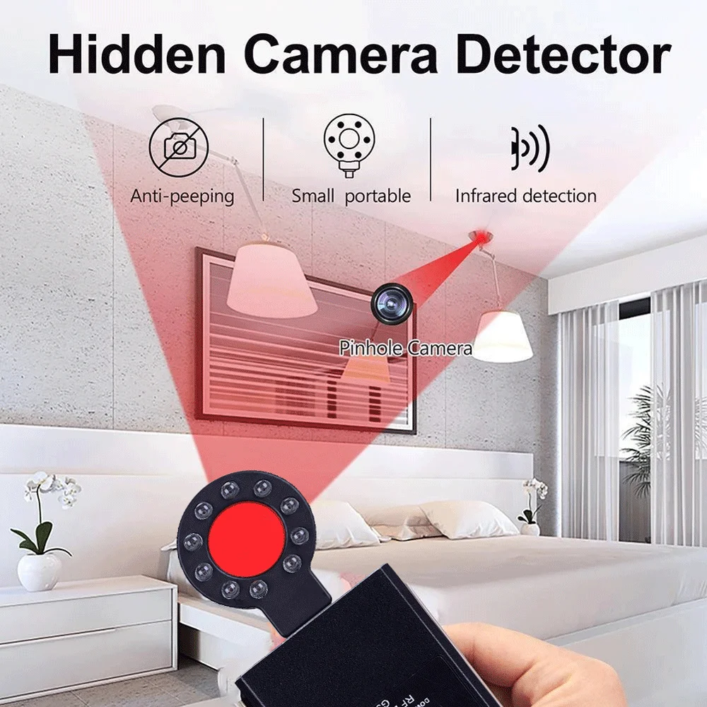 Anti-Peeping Hidden Camera Detector Portable Mini USB Alarm Hotel Infrared Anti Surveillance Anti-Candid Shooting Pinhole Camera