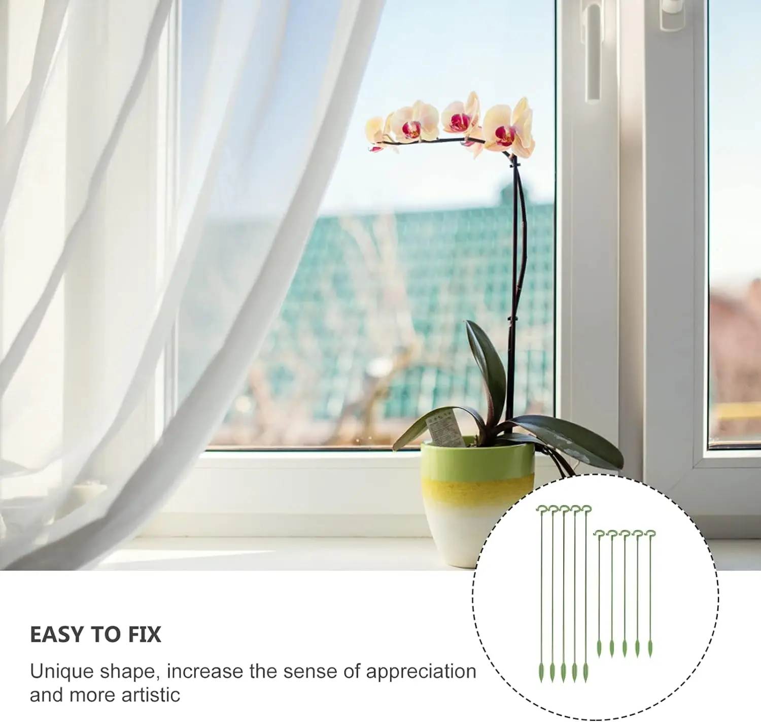 Plant Support Stick 5/10PCS Reusable Fixed Stick for Plants Stand Support Flower Vine Climbing Bracket Gardening Accsesories