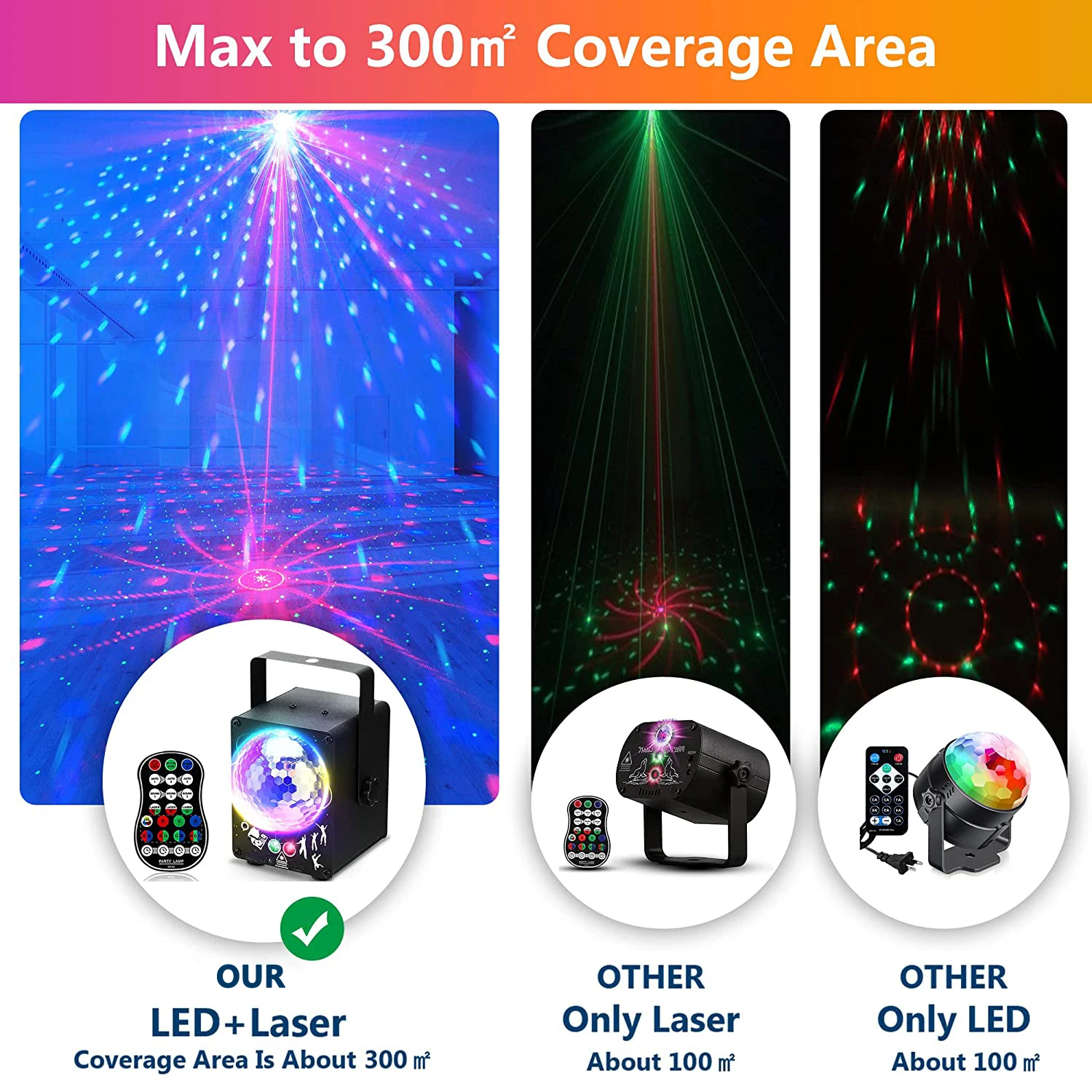 Laser Light RGB Projector Party Lights 60 Patterns DJ Magic Ball