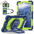 Navy blue and green