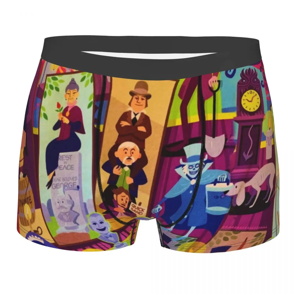 

Retro Mansion Collage Underwear Male Print Customized Halloween Happy Haunted Boxer Briefs Shorts Panties Breathable Underpants
