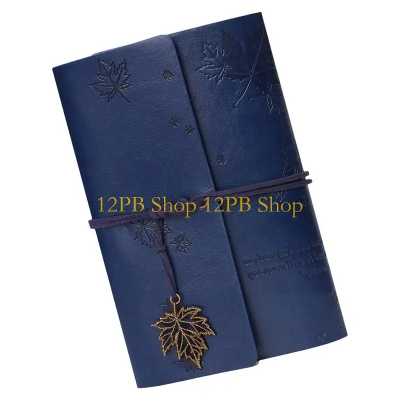 12PB A 6 PU 가죽 노트 여행용 노트 레트로 메이플 리프 노트 저널 노트 일기 메모장 쓰기용