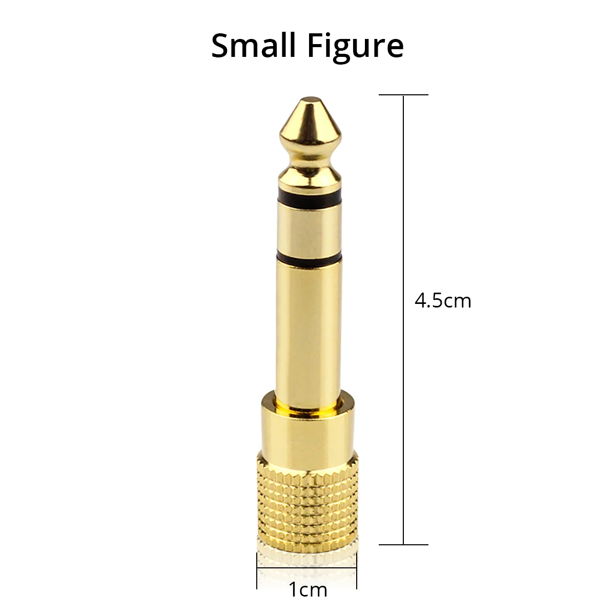 Durable Gold-Plated Audio Jack Converter - 6.35mm to 3.5mm Adapter