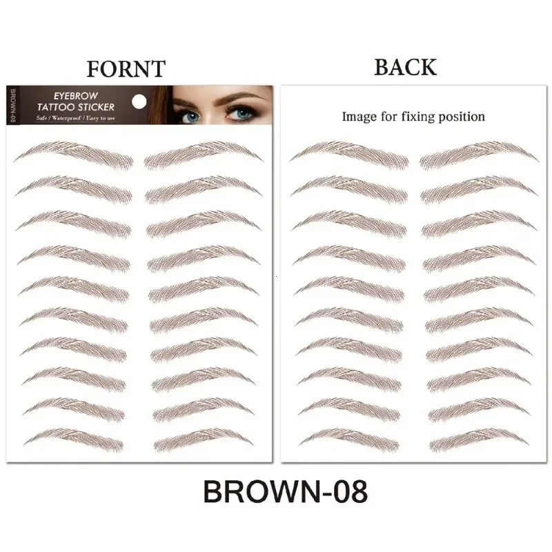 Water-based Eyebrow Tattoo Sticker Waterproof Cosmetics Makeup False Eyebrows Stickers