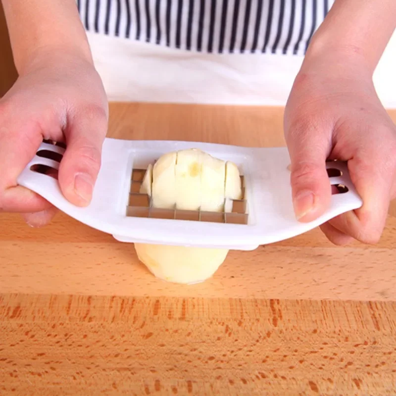 Stainless Steel Vegetable Potato Slicer Cutter Chopper Chips Making Tool Potato Cutting Fries Tool Kitchen Accessories Gadgets vegetable slicer,vegetable cutter,food slicer,potato slicer,potato cutter,potato chip maker