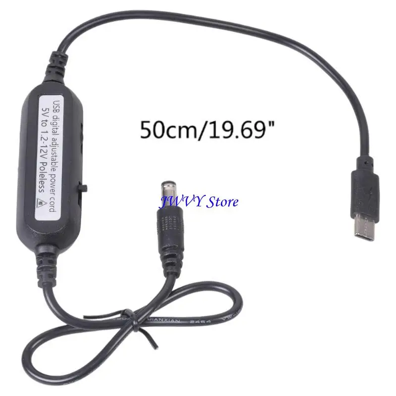 573A 유형 C 5V 1.2V-12V 전압 스텝 업 컨버터 케이블 전압 장난감용 LED 디스플레이가 있는 전원 레귤레이터 라인