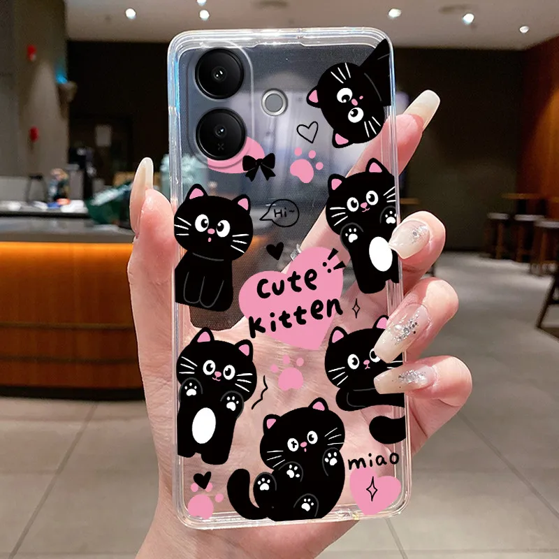 Floral Butterfly Bow Soft Transparent Phone Case - Silicone TPU Jelly Cover