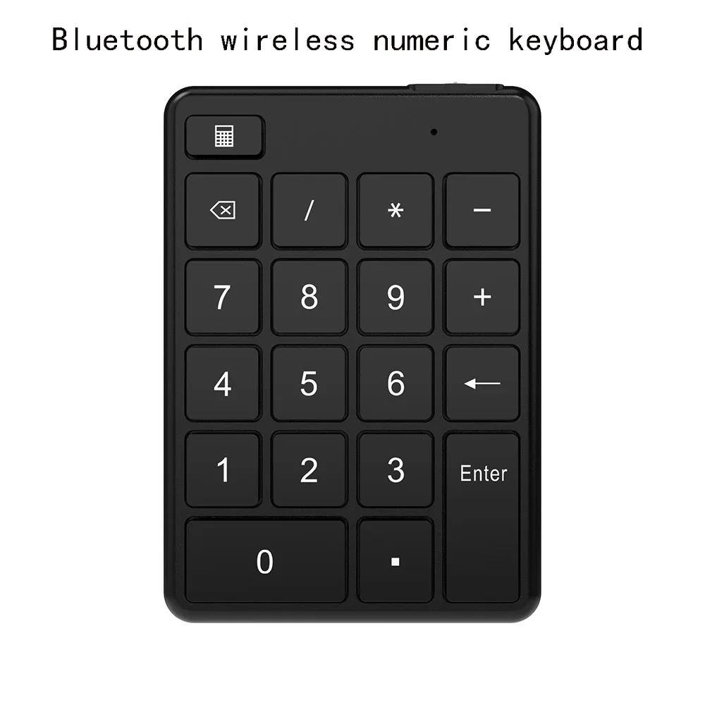 Teclado Numérico sem Fio para Laptop 19 Chaves Bluetooth Teclado Almofadas Numéricas Botão da Bateria Portátil Financeiro qc