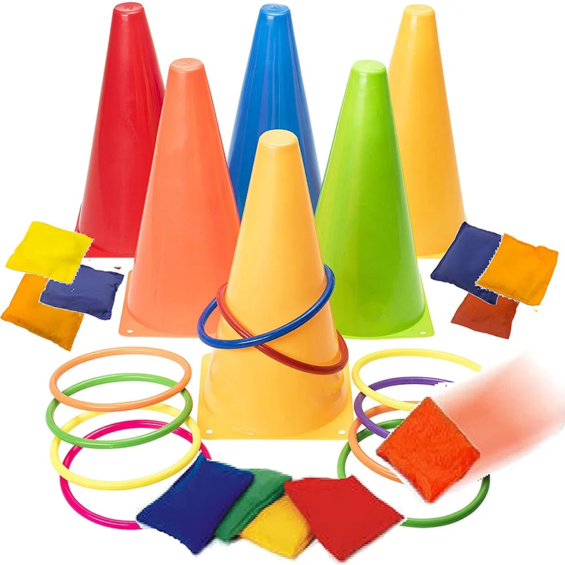 

New Parent-child Throwing Ring Game Cone Throwing Game Tossing Ring Game Indoor And Outdoor Fun Children's Educational Toys