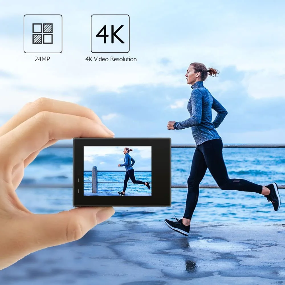 Ultra HD 4K 60fps Action Camera S9R WiFi 2" LCD 30M Waterproof 170D Remote Control Helmet Bicycle Video Camera Outdoor Sport Cam 3