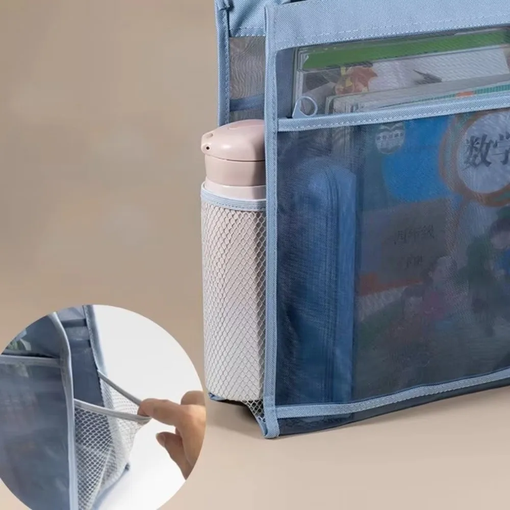 1pcs INS 단순성 대용량 책 보관 가방 손잡이가있는 투명 지퍼 문서 가방 파일 가방 학교 사무용품
