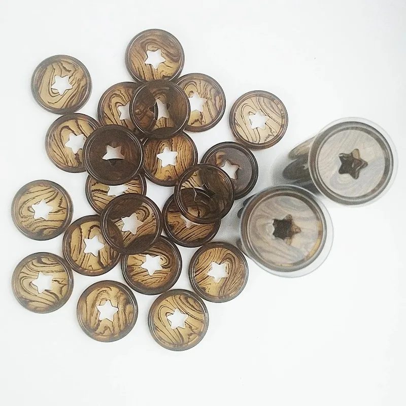 12개 28mm 앰버 스타 버섯 모양 홀 디스크 루즈리프 링 디스크 바인더 링 디스크바운드 노트북 디스크바운드 디스크 버섯형 바인더