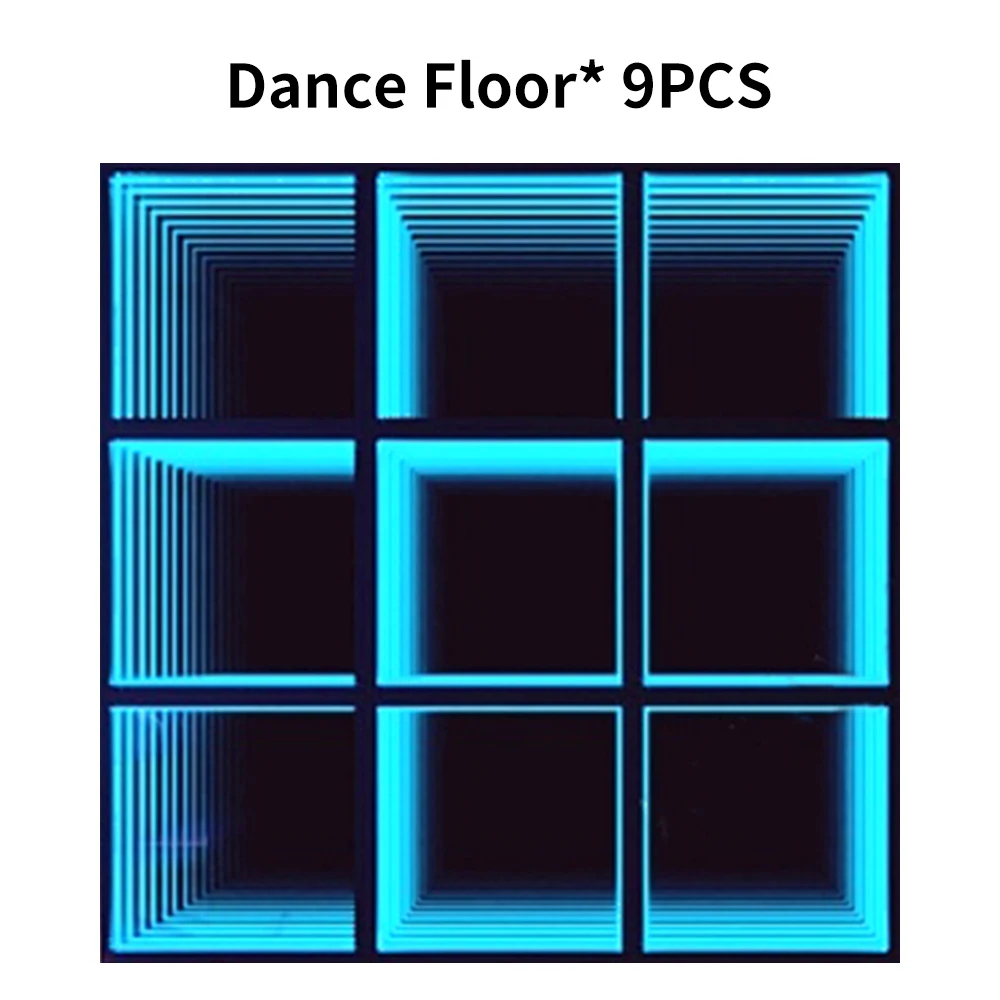 thumbnail image 1 of Luces LED para pista de baile, efecto de escenario, espejo 3D RGB profesional, iluminación de piso para DJ, discotecas, clubes, bodas, fiestas, paneles de escenario, 1 of 5
