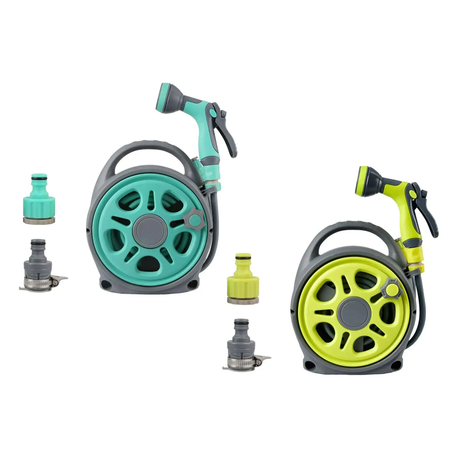 

Portable Garden Hose Reel Garden Hose 7 Function Nozzle Heavy Duty 16M Retractable Rolling Hose Reel Hose Reels for Car Washing