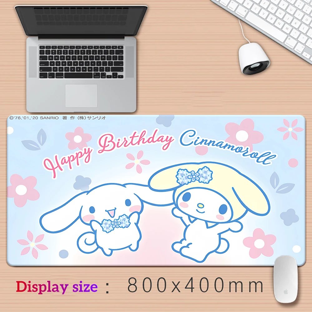 MINISO Sanrio Cinnamoroll Large Mousepad XXL Pad Keyboard Gaming Accessories Mouse Mats Game Office Computer PC Laptop Desk Mat