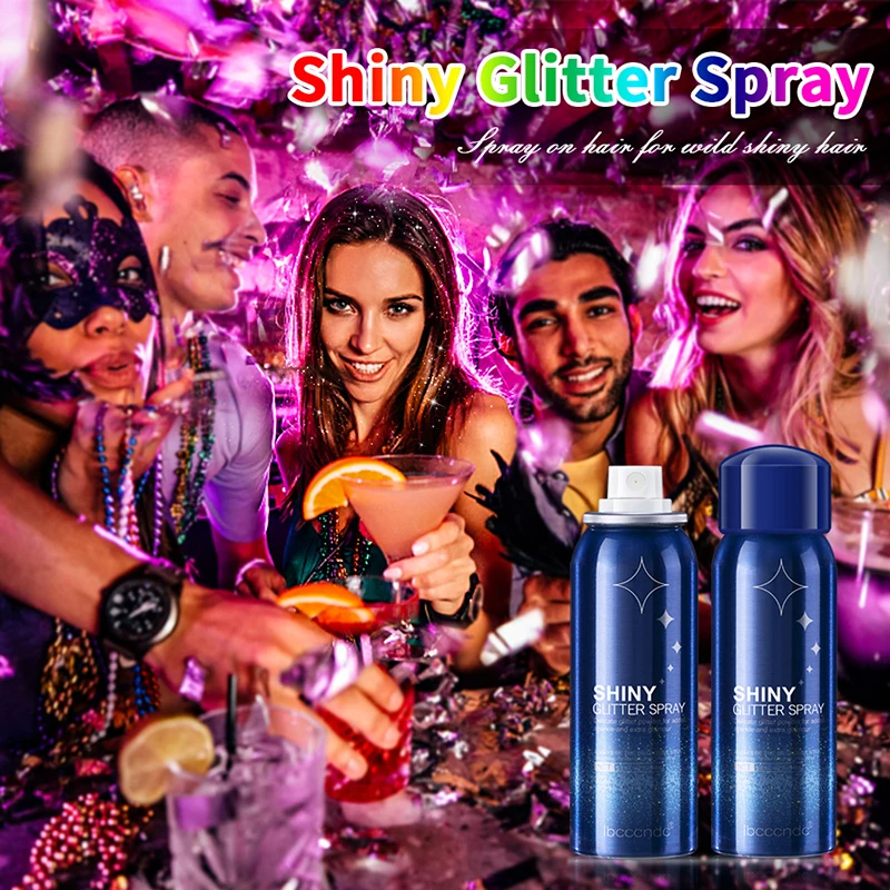 Hair Body Glitter Mist Shiny Glitter Face Fluorescent Long Lasting No