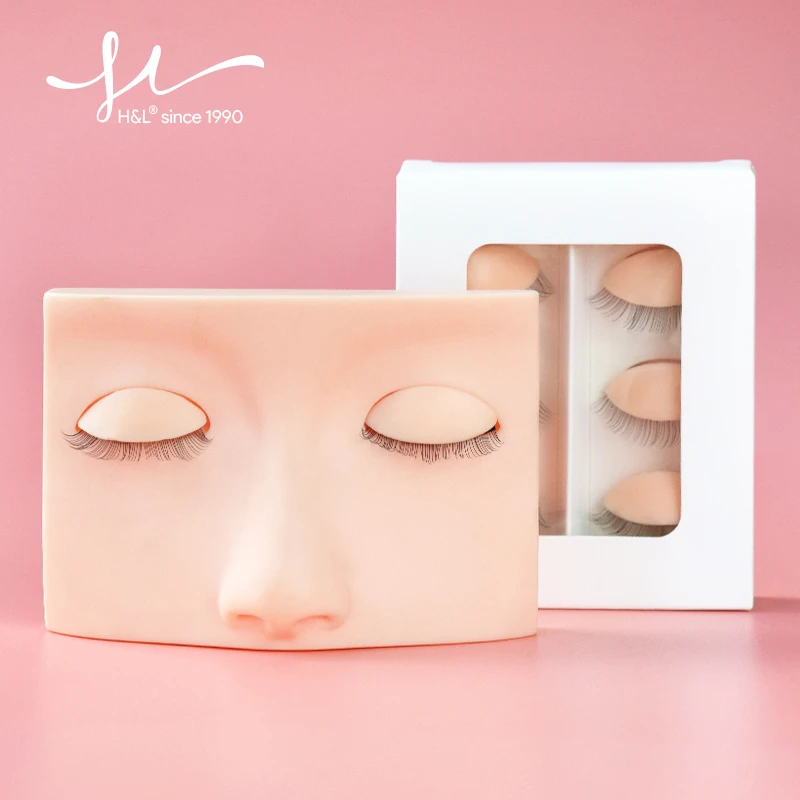 

H&L SINCE 1990 Mannequin Head High Quality Silicone Small Volume Suitable For New User Eyelash Extension Exercises