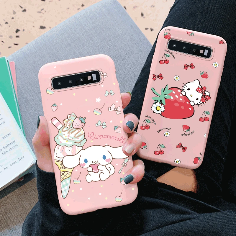 Cute Cartoon Phone Case for Samsung S10 Plus S10E Cover Girls Boys