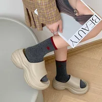 Chunky Platform Slippers for Women Summer Non-Slip Thick Bottom Sandals Woman 2025 Solid Color Wedge High Heel Slides Female 1