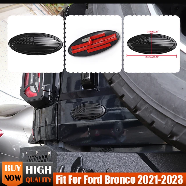 Fit für Ford Bronco 2021 2022 2023 2/4 Tür Heckklappe ovales Emblem Auto  Dekor Abzeichen