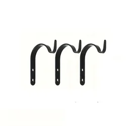 Set of Metal J-Shape Wall Hooks for Outdoor Garden and Home Décor (6pcs)