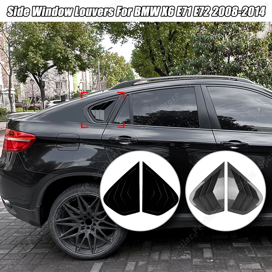 For-BMW-X6-E71-E72-2008-2014-Rear-Side-Window-Vent-Louvers-Triangle ...