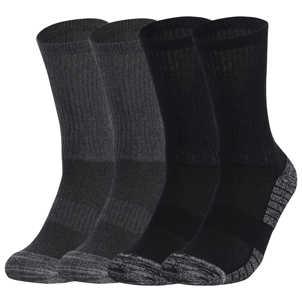 

2 Pairs Plus Size Men Sports Socks Outdoor Basketball Hiking Climbing Socks Cotton Sweat-absorbent Thick Towel Bottom Long Socks